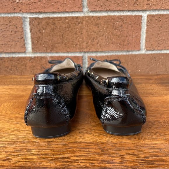 Michael Kors Amber Boat Shoe Black Patent Leather Loafers Driving Moc Womens 8 - Picture 10 of 14